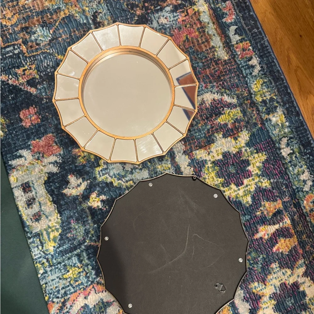 Set of two wall accent mirrors